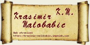 Krasimir Malobabić vizit kartica